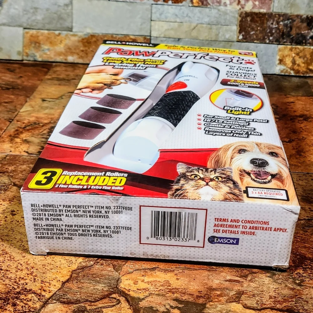 Bell & Howell Paw Perfect For Cats & Dogs • Gently Files Away Long Sharp Nails - Picture 5 of 5